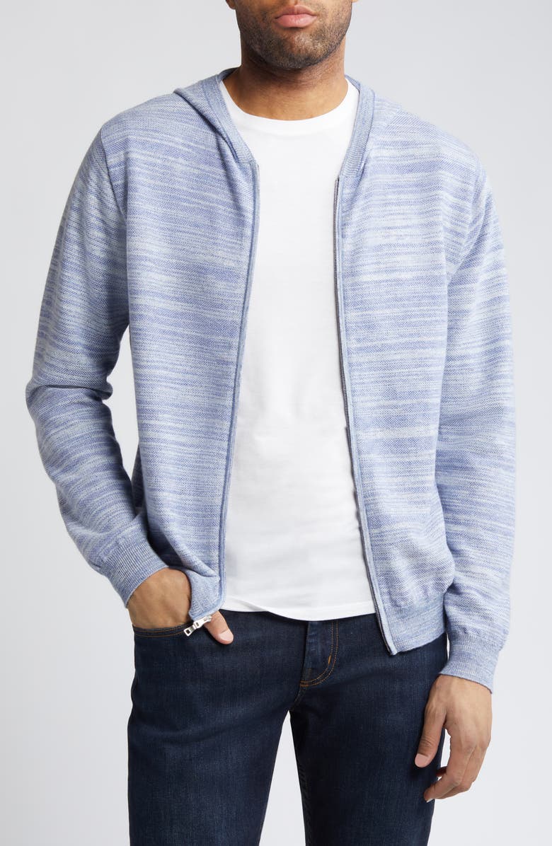 Peter Millar Crown Crafted Ravello Merino Wool Blend Zip Hoodie, Main, color,