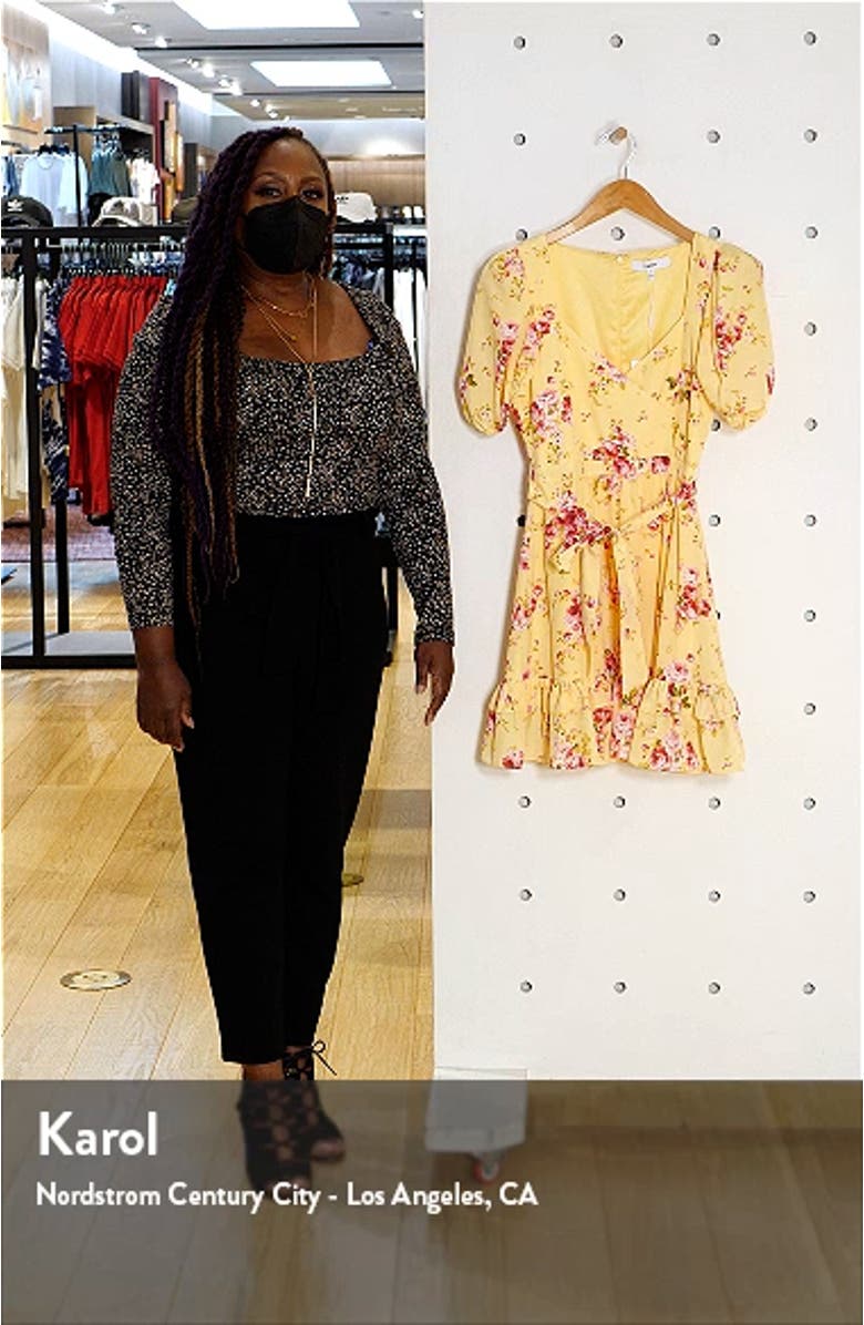 Quinn Floral Belted Minidress, sales video thumbnail