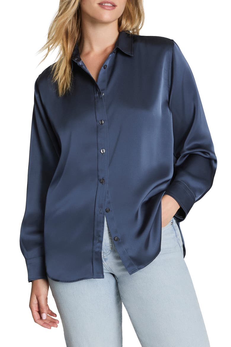 Better Than Silk Button-Down Shirt, Main, color, EARTH STONE