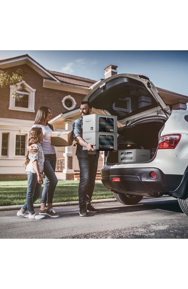 SORBUS 3-Pack Zip Storage Bins, Alternate, color, Gray