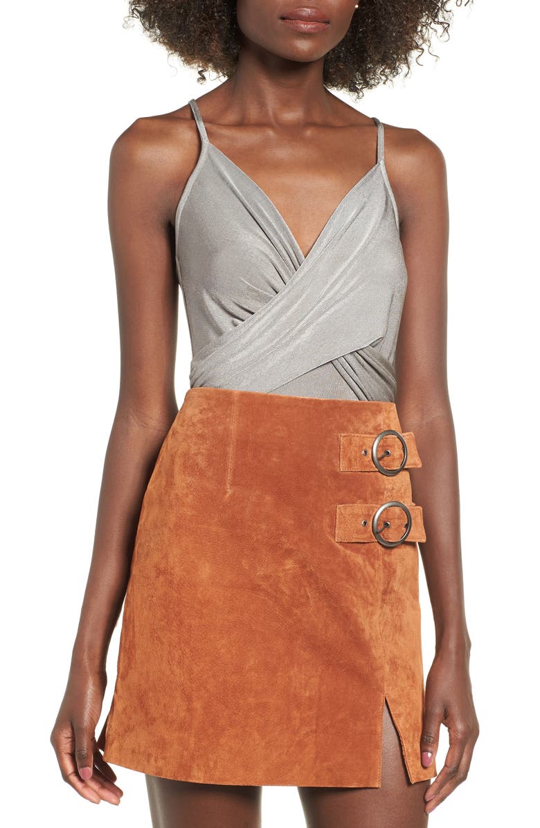 ASTR the Label Twist Front Bodysuit, Alternate, color, 