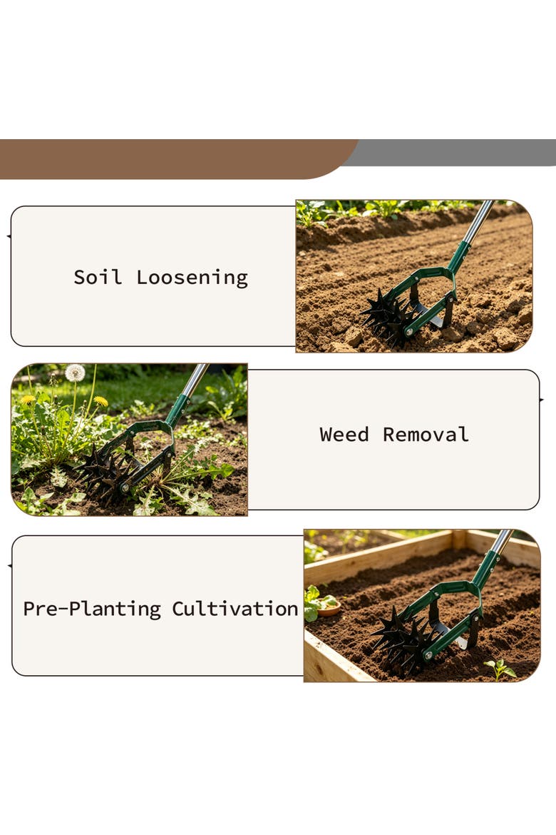 70 in 2-in-1 Rotary Cultivator & Weeder, Alternate, color, Multicolored