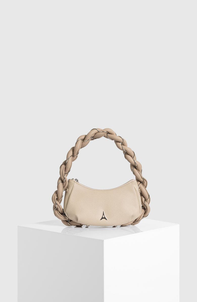 Manière De Voir Somme Leather Handbag, Main, color, Beige