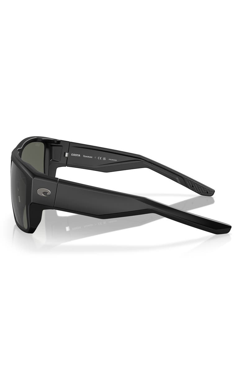 Costa Del Mar 59mm Polarized Square Sunglasses, Alternate, color, Matte Black/ Gray