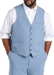 Oak Hill by DXL Big & Tall Micro Check Vest