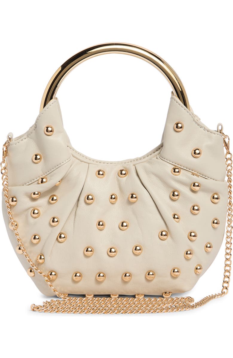 Dolce Vita Becca Stud Shoulder Bag, Alternate, color, Cream