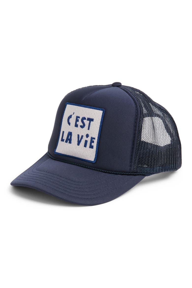 C'est la Vie Trucker Hat, Main, color, NAVY
