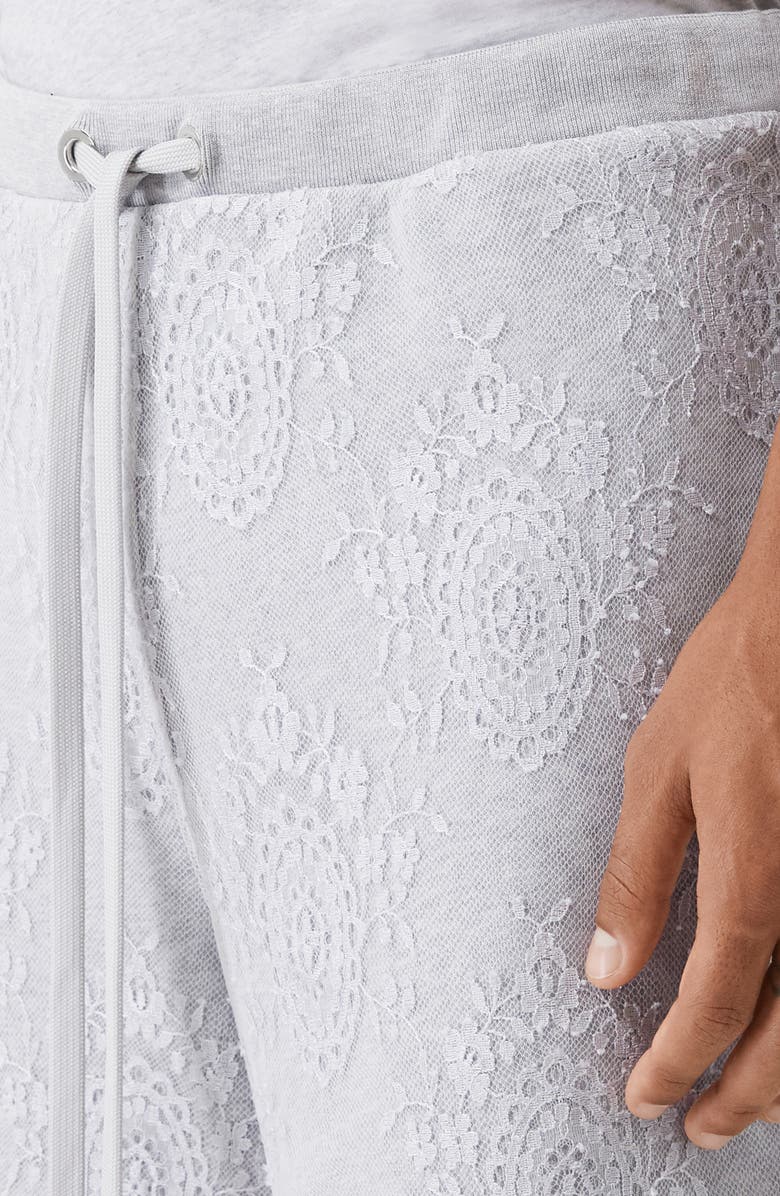 Burberry Drawstring Shorts with Lace Overlay, Alternate, color, 