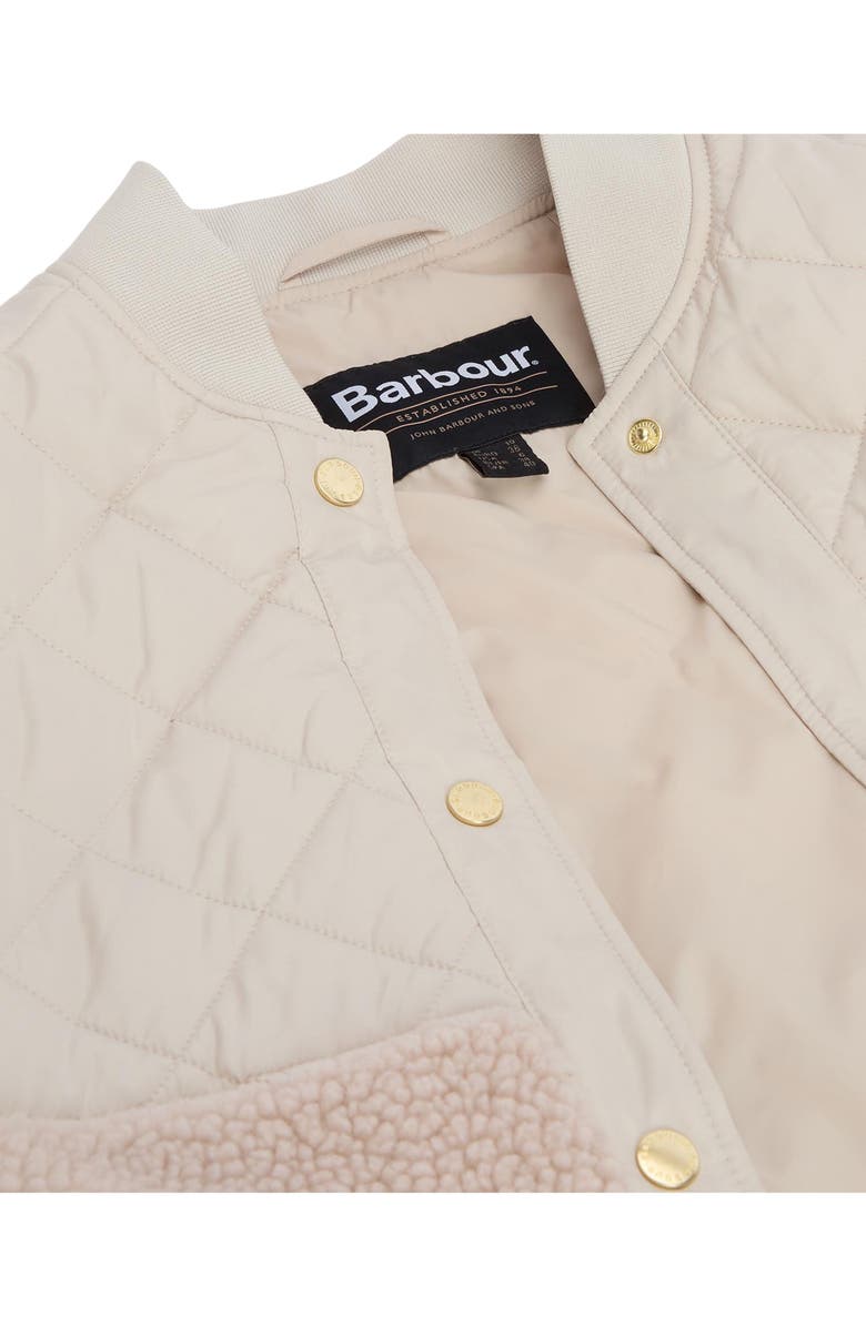 Barbour Wetherby High Pile Fleece Jacket, Alternate, color, Oatmeal/ Silver Cloud