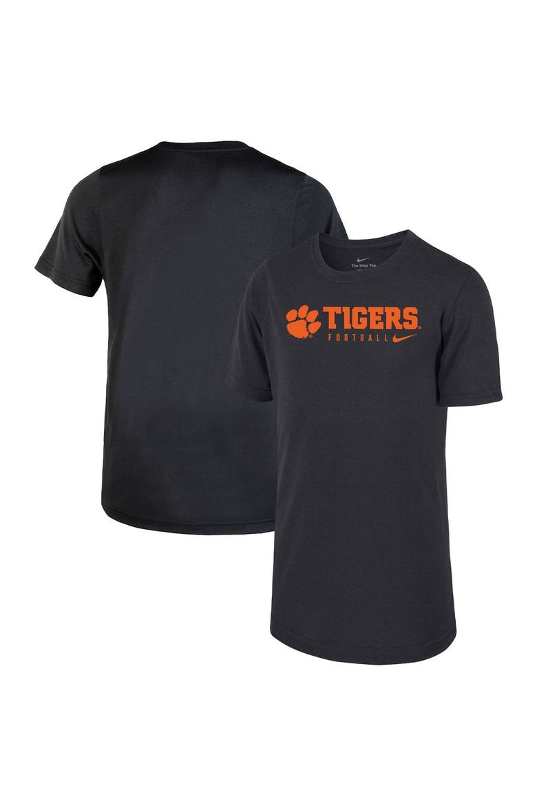 Preschool Nike Black Clemson Tigers 2023 Sideline Legend Performance T-Shirt, Main, color, Anthracite