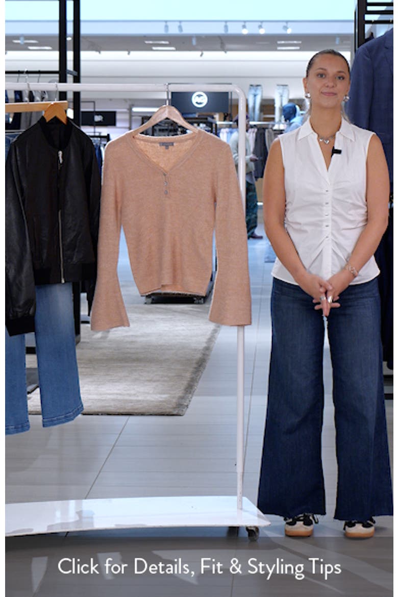 Bell Sleeve Henley Sweater video