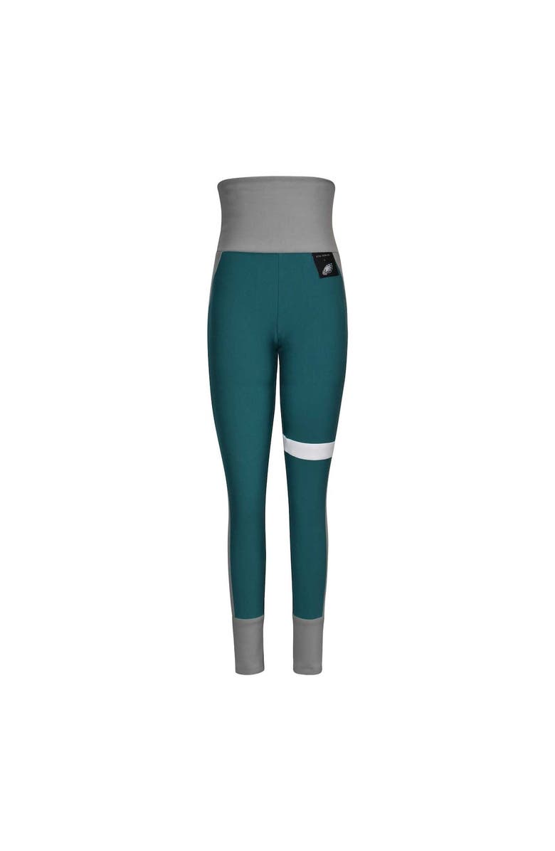 KIYA TOMLIN Women's KIYA TOMLIN Midnight Green/Gray Philadelphia Eagles Colorblock Tri-Blend Leggings, Alternate, color, 