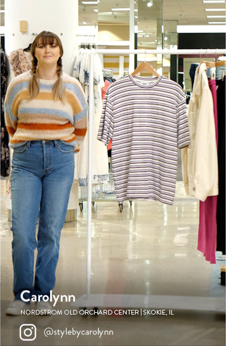Stripe Oversize Cotton T-Shirt, sales video thumbnail
