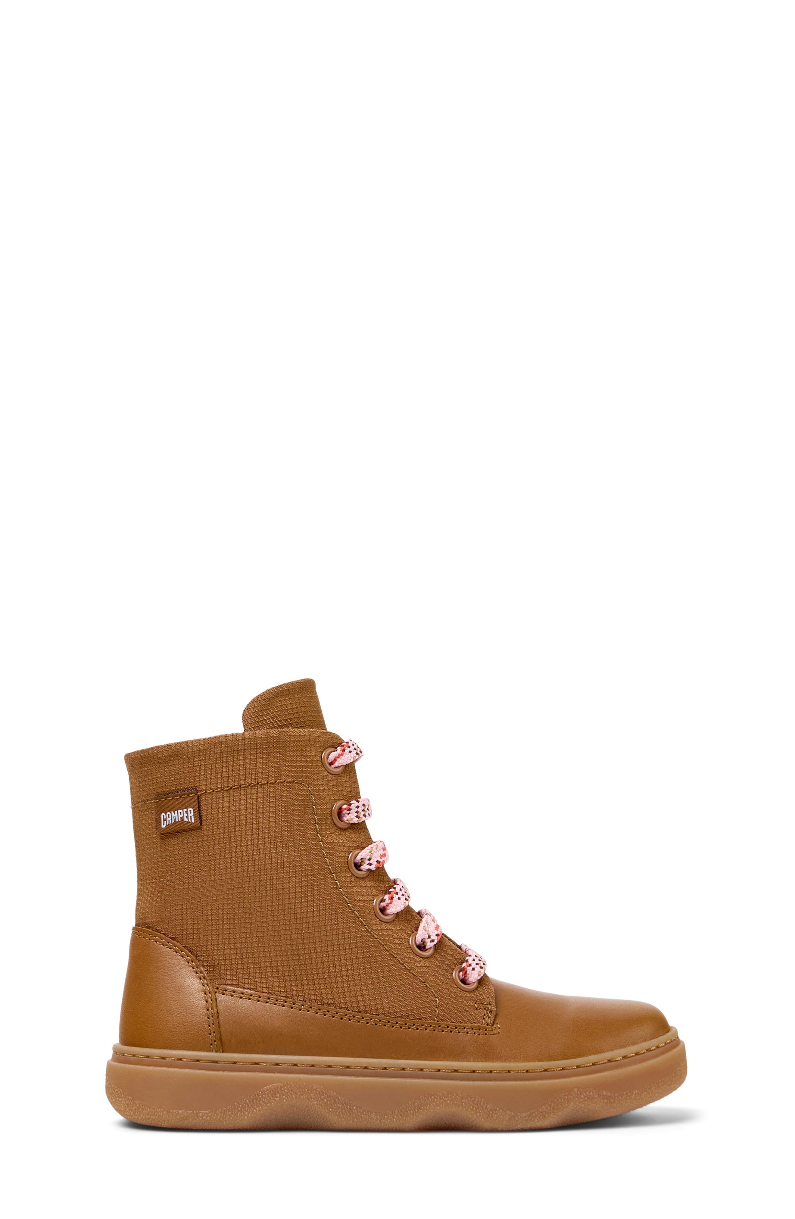 Camper Kids' Kiddo Lace-Up Boot, Alternate, color, Medium Brown