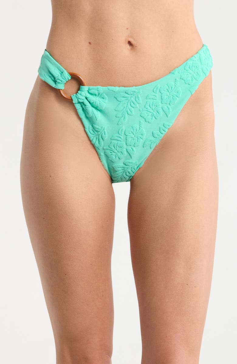 Dippin Daisys Dive In High Waist Bikini Bottoms, Main, color, Aqua Green