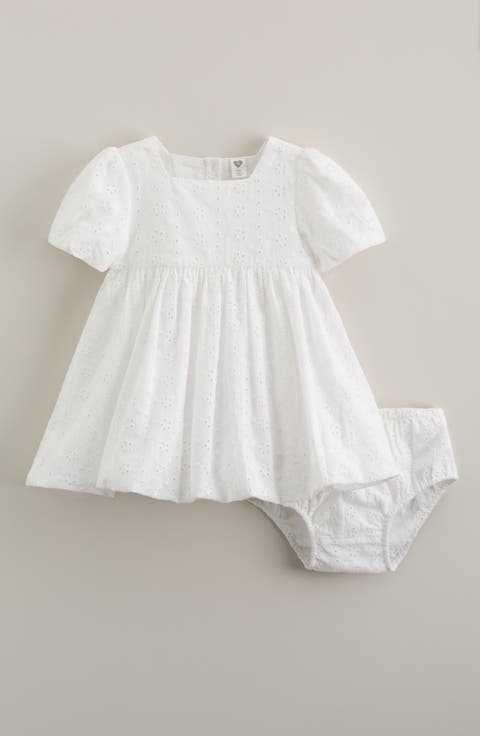 Bubble Cotton Broderie Anglaise Dress with Bloomers (Baby)