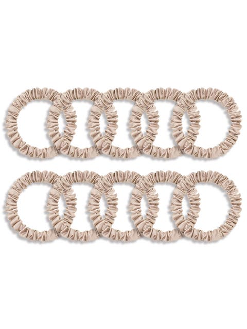 10Pcs Bundle Pop of Brights Silk Scrunchie