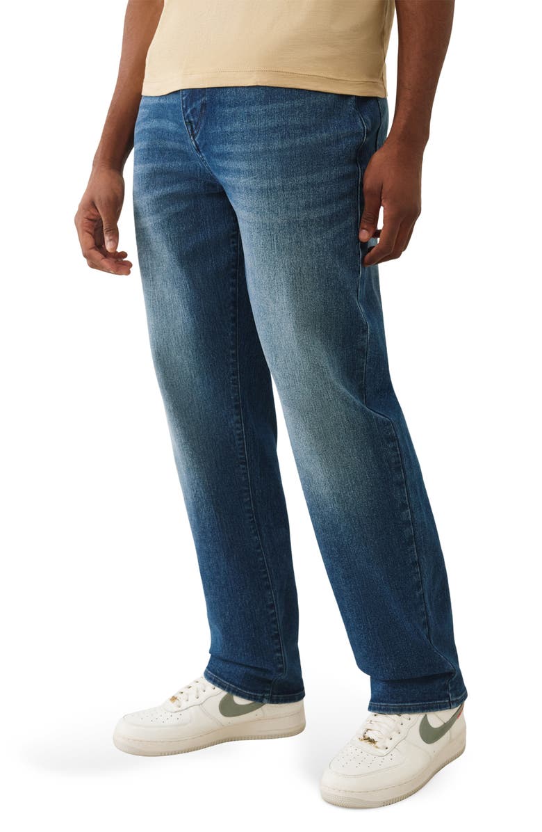 True Religion Bobby Baggy Straight Leg Jeans, Alternate, color, Medium Mistletoe