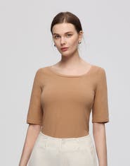 JUANA Hemp Essentials Asymmetrical Neckline Tee
