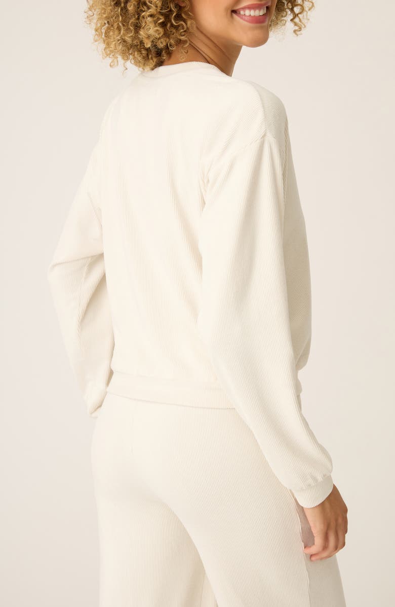 PJ Salvage Craving Corduroy Long Sleeve Pajama Top, Alternate, color, Natural