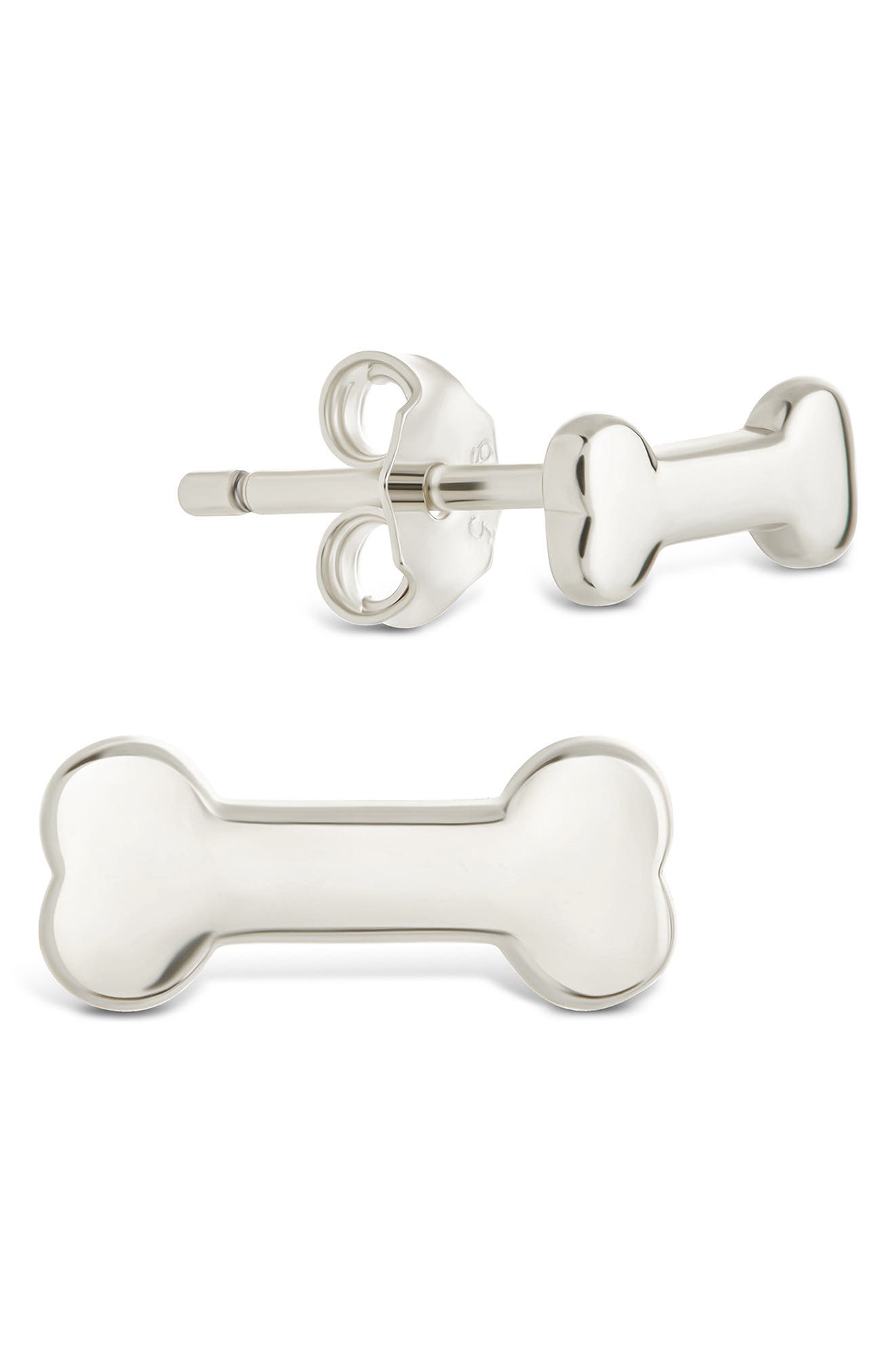 Sterling Forever Give a Dog a Bone Stud Earrings