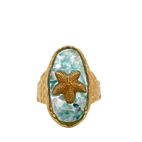 Starfish Statement Ring with Sculpted Design