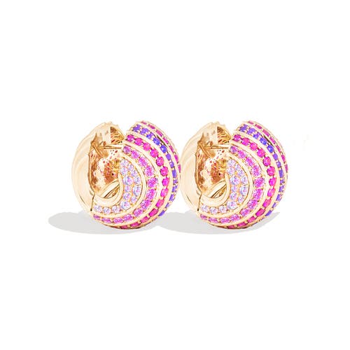 Campbell + Charlotte Revel Large Bead Huggie In Multi