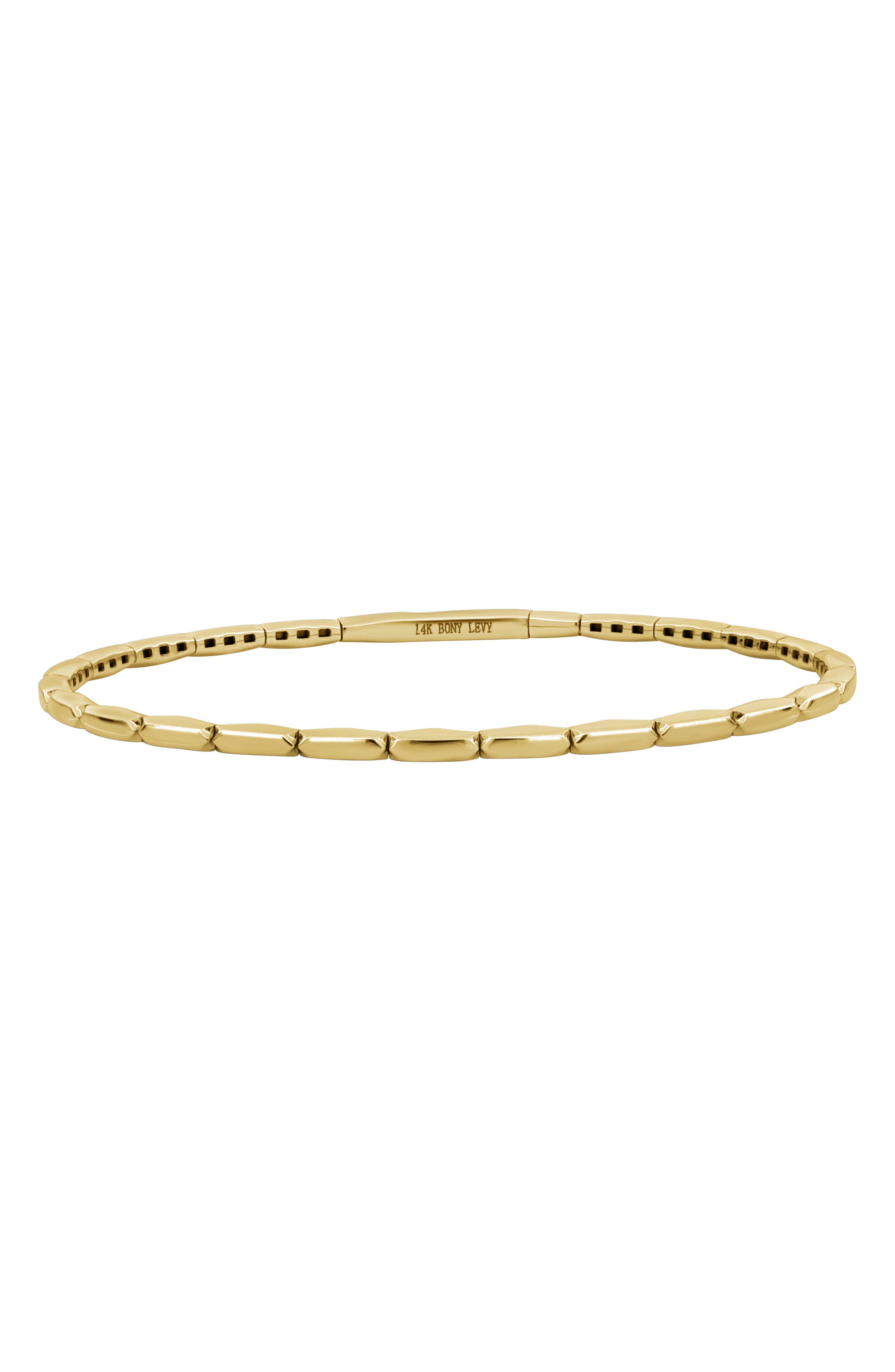 Bony Levy 14K Gold Bar Flexible Bracelet in 14K Yellow Gold 