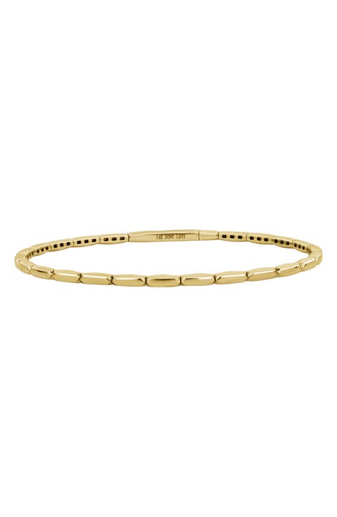 14K Gold Bar Flexible Bracelet