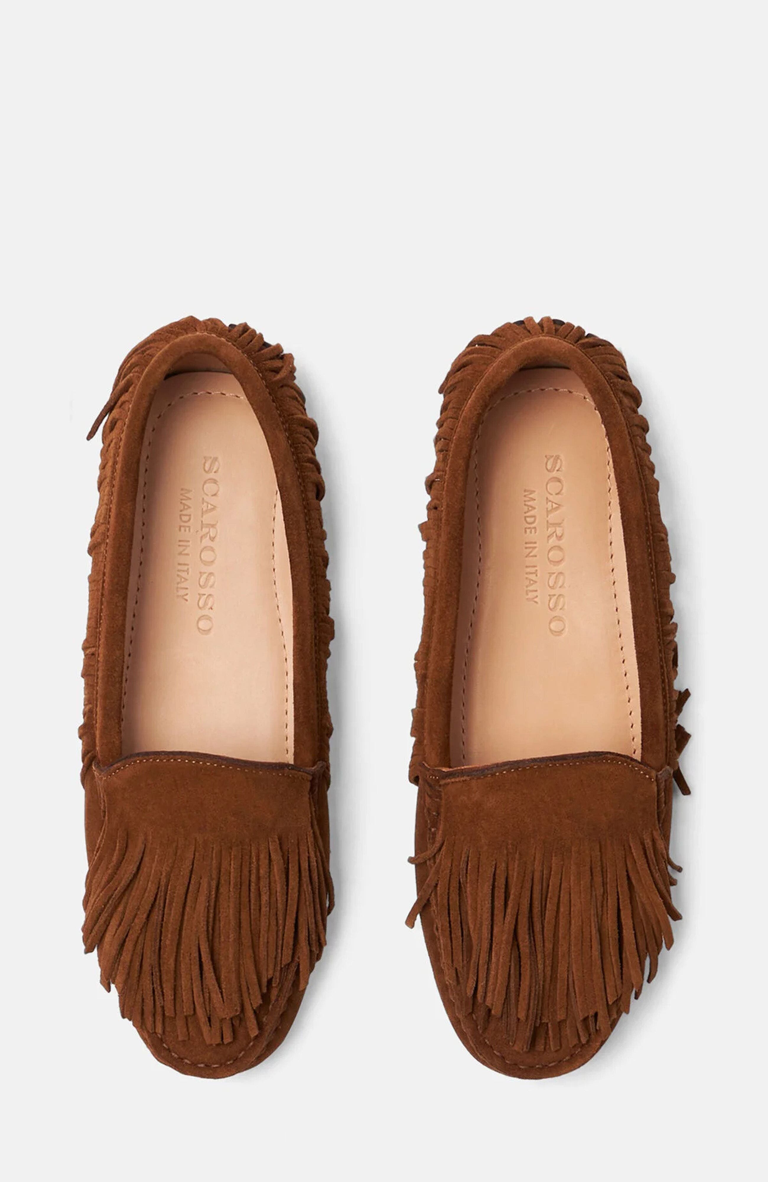 Maya Driving Shoes, Alternate, color, Brown - Suede