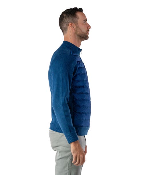 Woodpecker Hybrid Knit Jacket In Blue