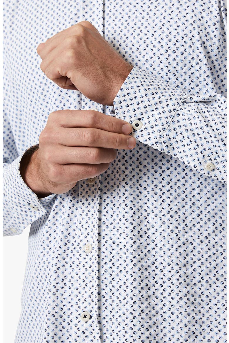 Ocean Dot Button-Up Shirt, Alternate, color, WHITE