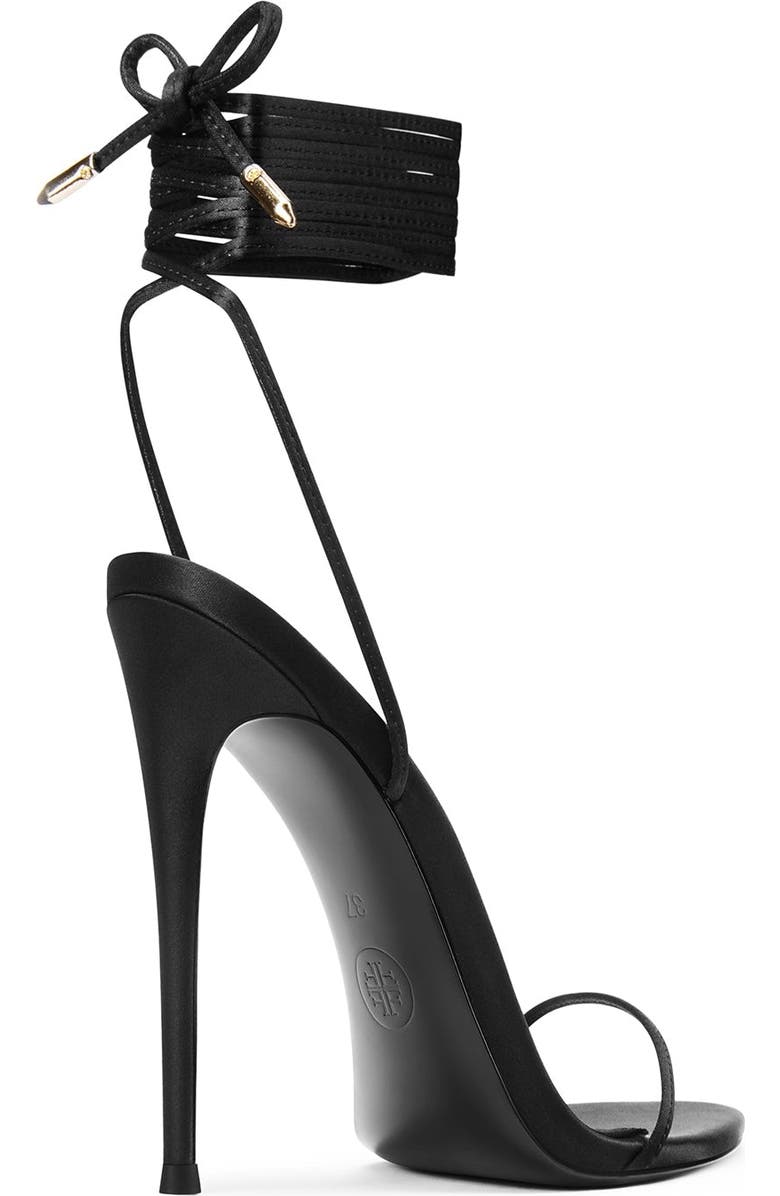 FEMME Luce Minimale Satin Sandal, Alternate, color, Black