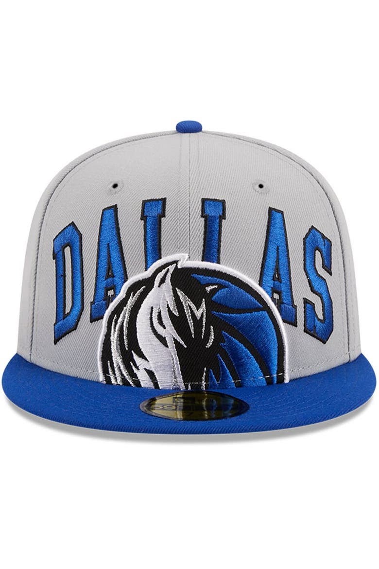 Men's New Era Gray/Blue Dallas Mavericks Tip-Off Two-Tone 59FIFTY Fitted Hat, Alternate, color, Gray