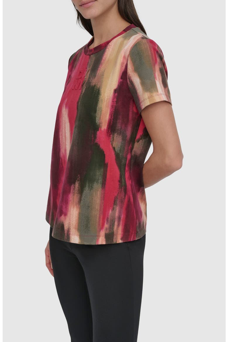 Allover Print T-Shirt, Alternate, color, JUNE BRUSH STROKE