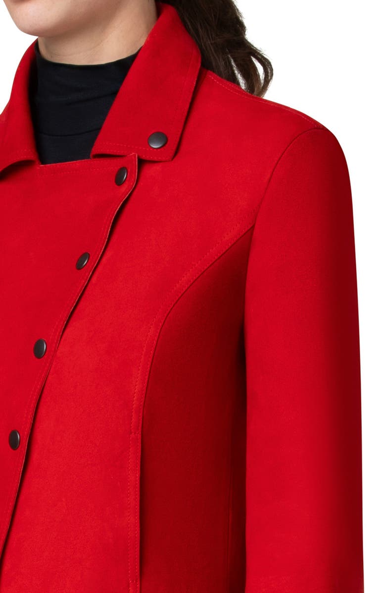 Akris punto Suede Snap Biker Jacket, Alternate, color,