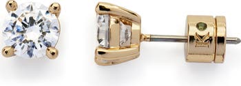Cubic Zirconia Small Round Stud Earrings