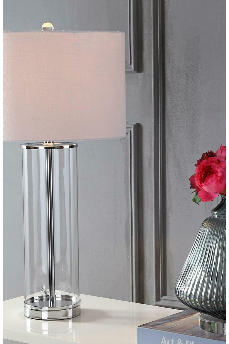 Collins 29.25" Glass LED Table Lamp, Alternate, color, Clear/Chrome