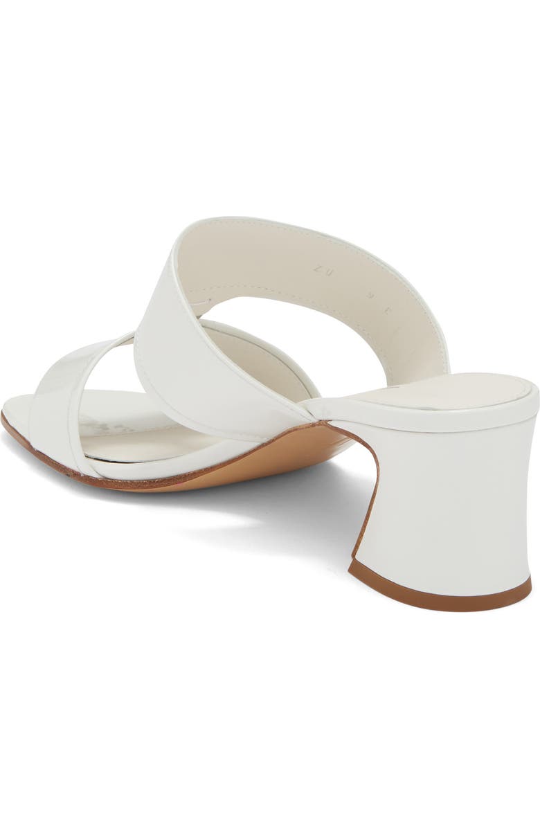 FERRAGAMO Tot 55 Patent Leather Slide Sandal, Alternate, color, White