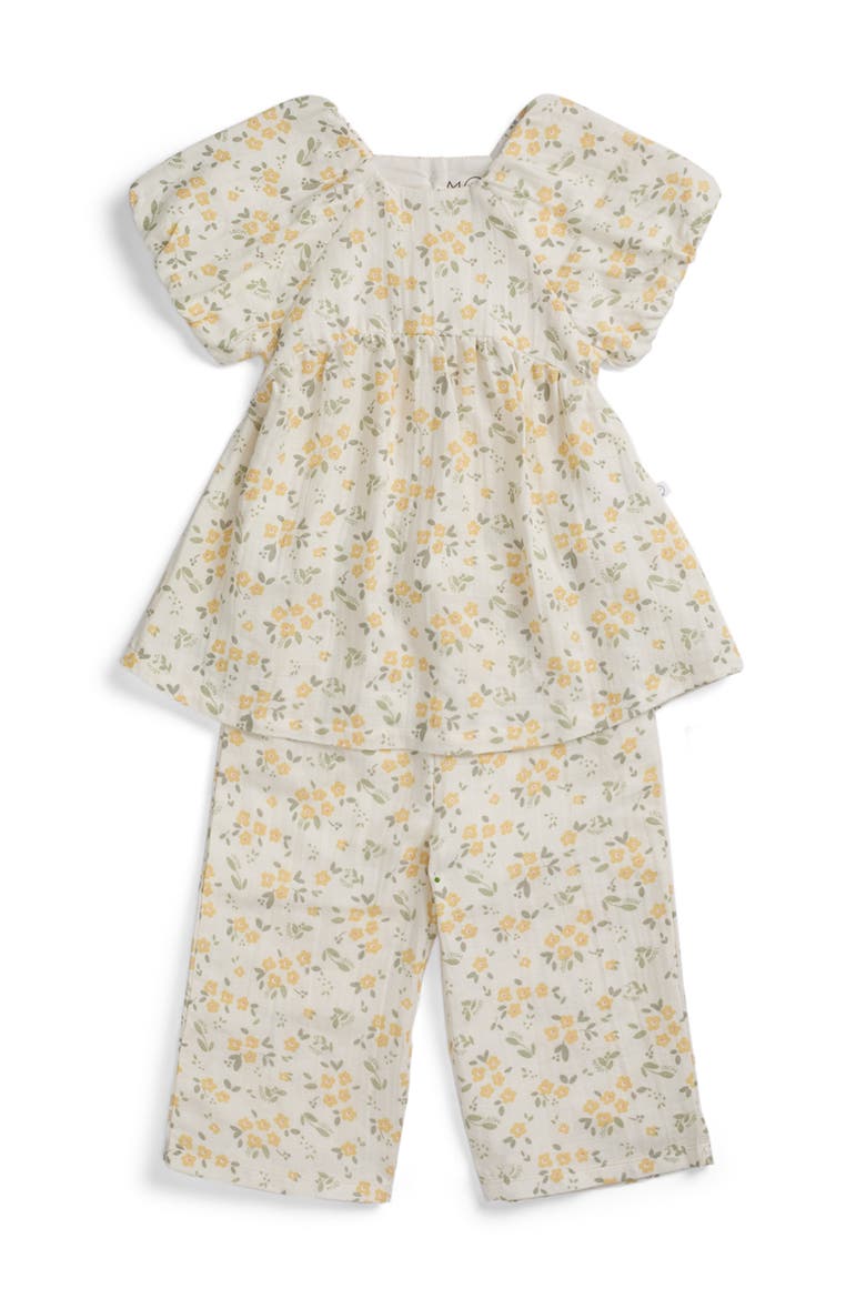 Floral Muslin Top, Alternate, color, Floral Cloud Dancer