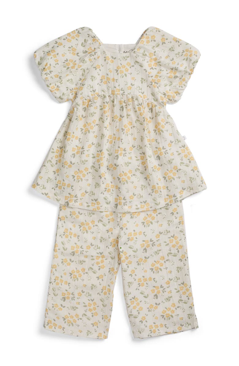 MORI Floral Muslin Trousers, Alternate, color, Floral Cloud Dancer