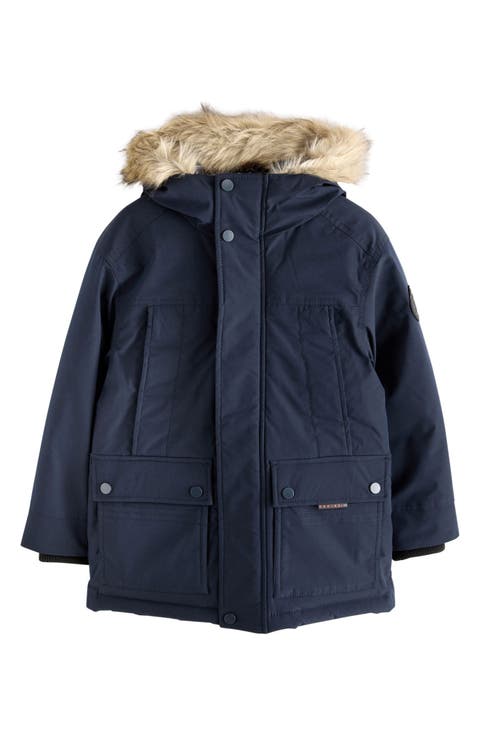 Kids Water Resistant Faux Fur Trim Insulated Coat (Little Kid & Big Kid)