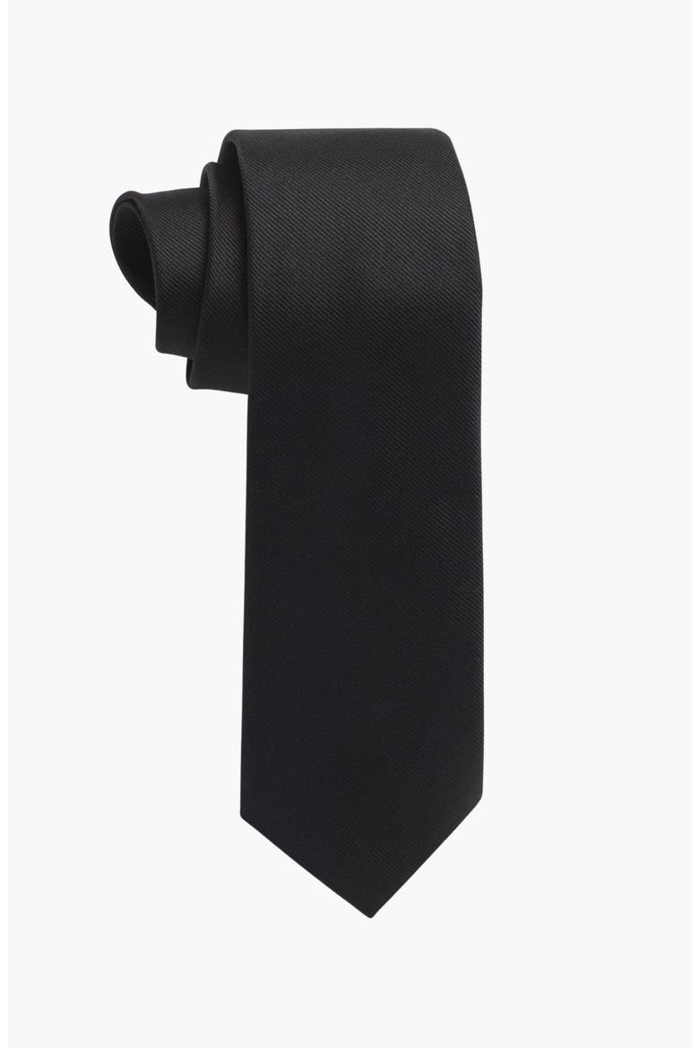 Silk Necktie, Alternate, color, Black