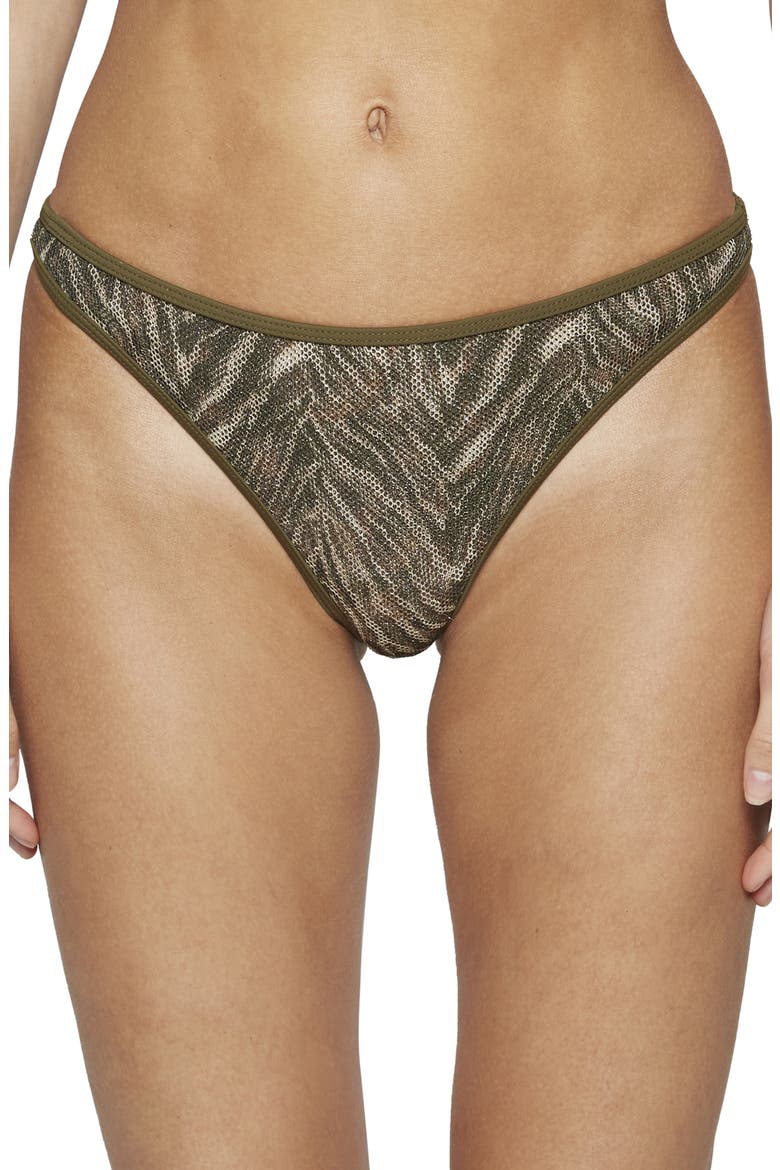 Isla Printed Bikini Bottoms, Main, color, BEACH BROWN ZEBRA