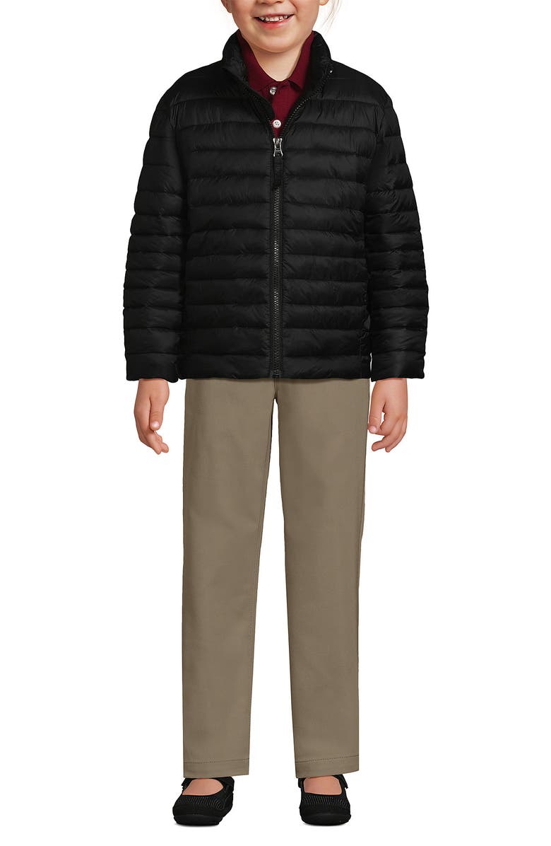 Lands' End School Uniform Kids ThermoPlume Jacket, Main, color, Black