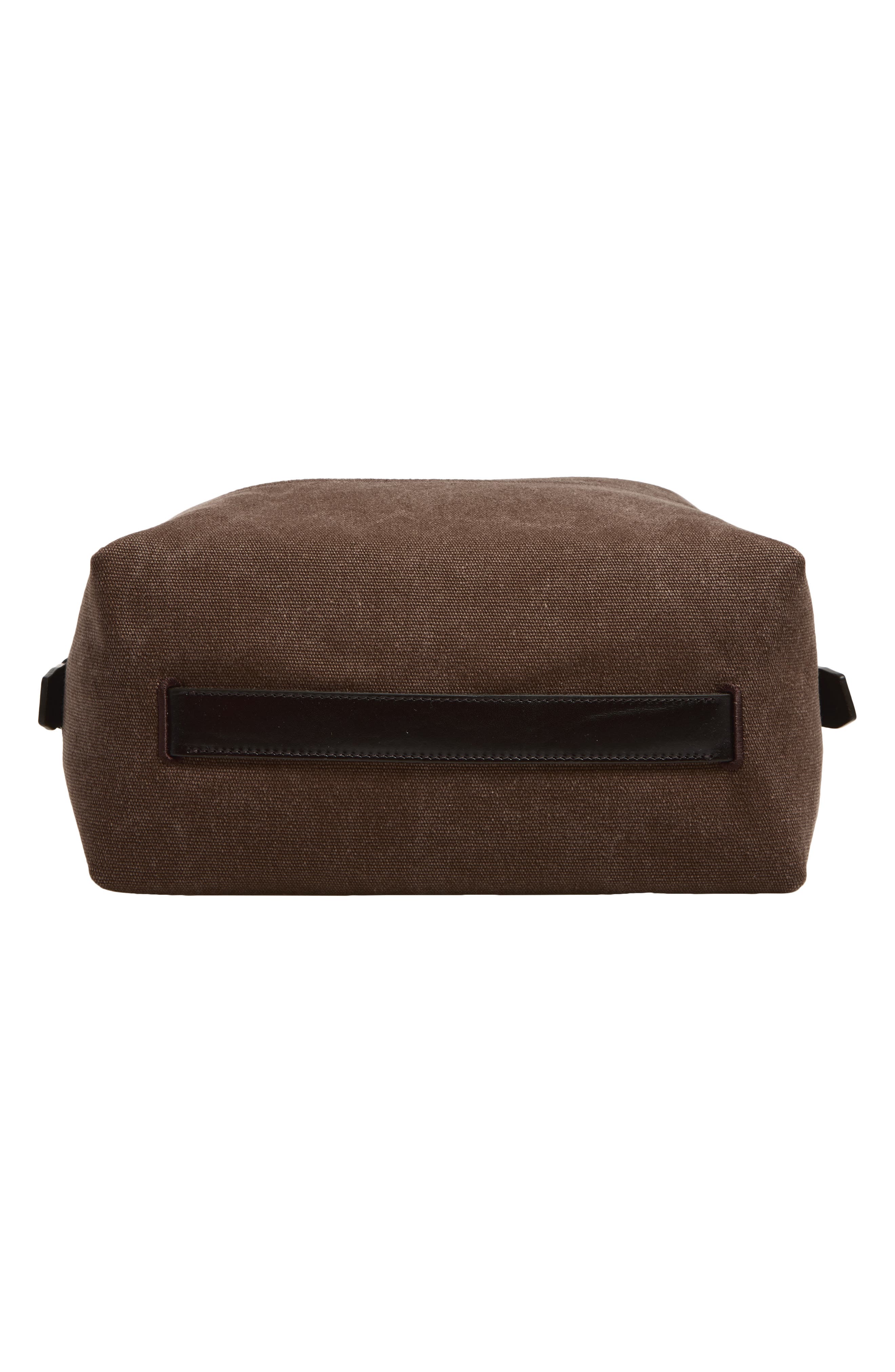 Belted Canvas Tote Bag, Alternate, color, DARK CHOCOLATE