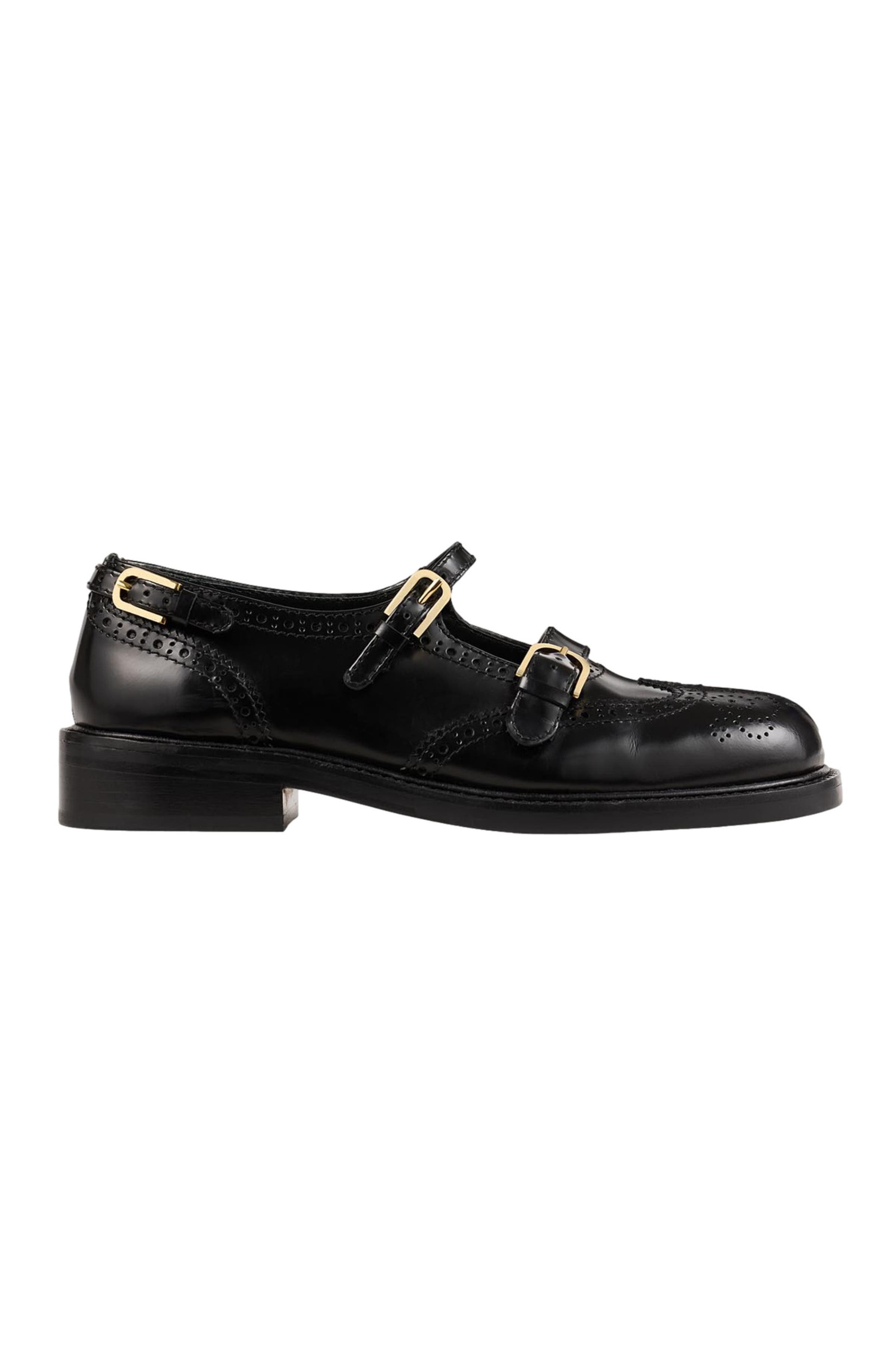SANDRO Multi-Buckle Mary Jane loafers, Main, color, Black