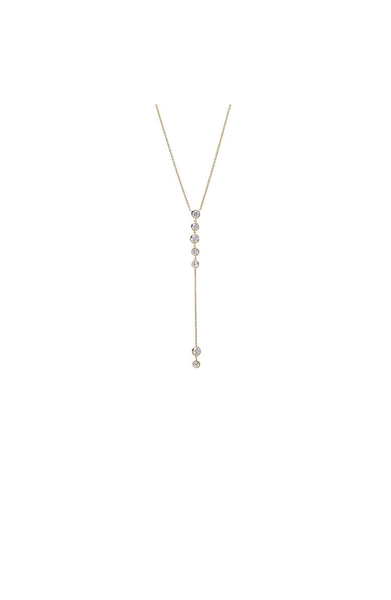 BY ADINA EDEN Lab Grown Diamond Vertical Drop Lariat Necklace 14K, Main, color, 14K Gold
