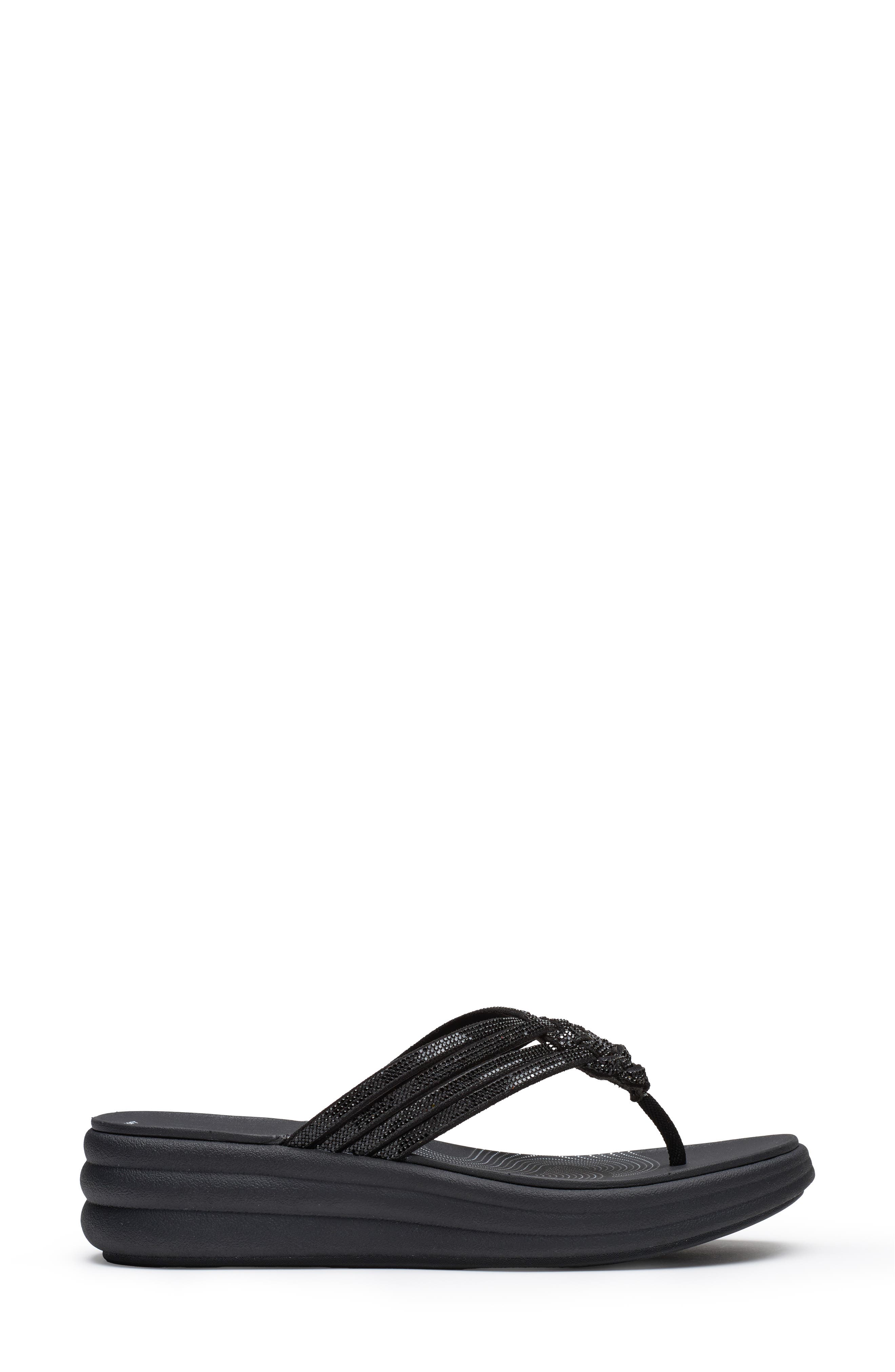Clarks<sup>®</sup> Drift Gem Flip Flop, Alternate, color, Black