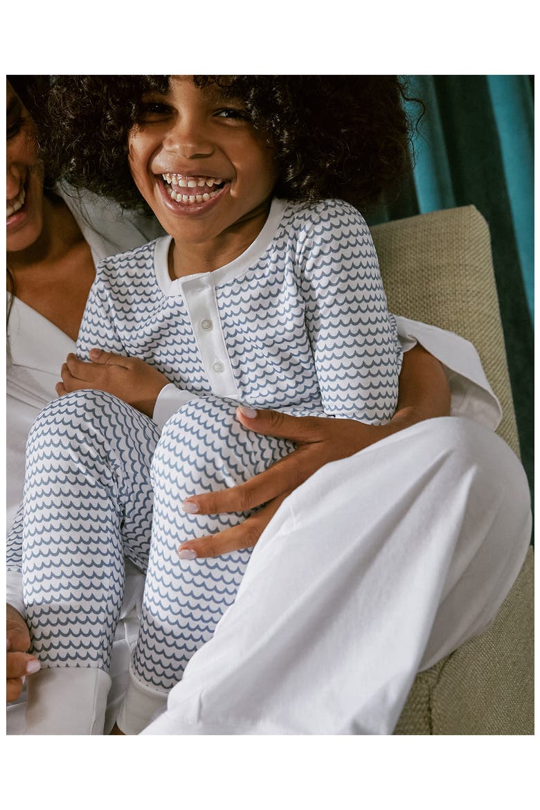 Kids' Pima Cotton Snug Fit Pajama Set, Alternate, color, BLUE